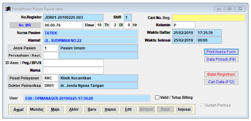 Registrasi Rawat Jalan